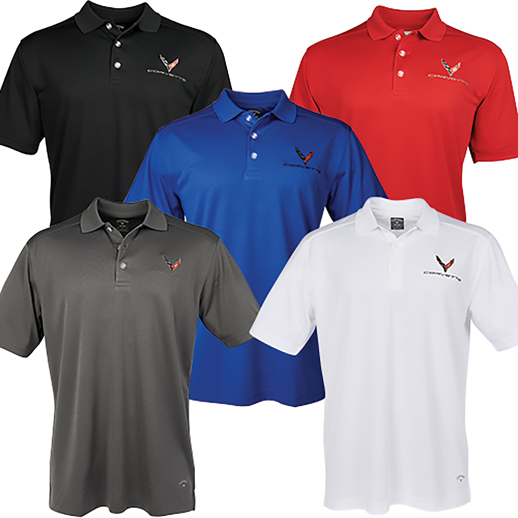 Men's 2020 Corvette Callaway Polo - Vette1 - C8 Men's Polo Shirts