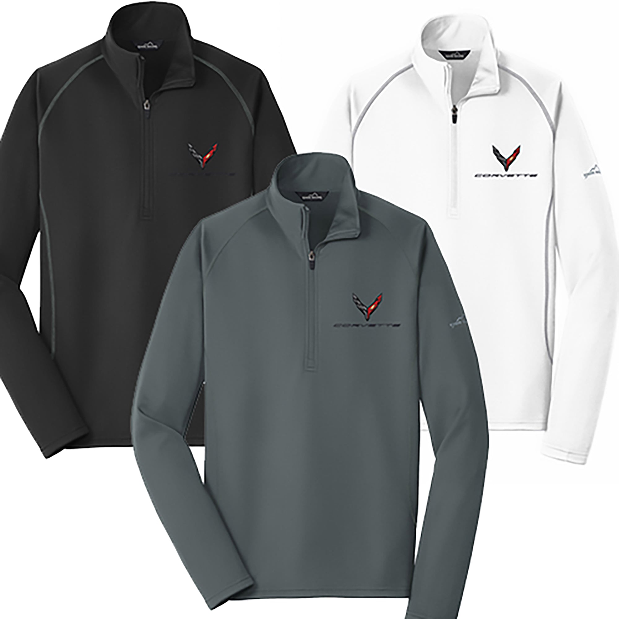 Men's 2020 Corvette Eddie Bauer Quarter Zip - Vette1 - C8 Men's Outerwear