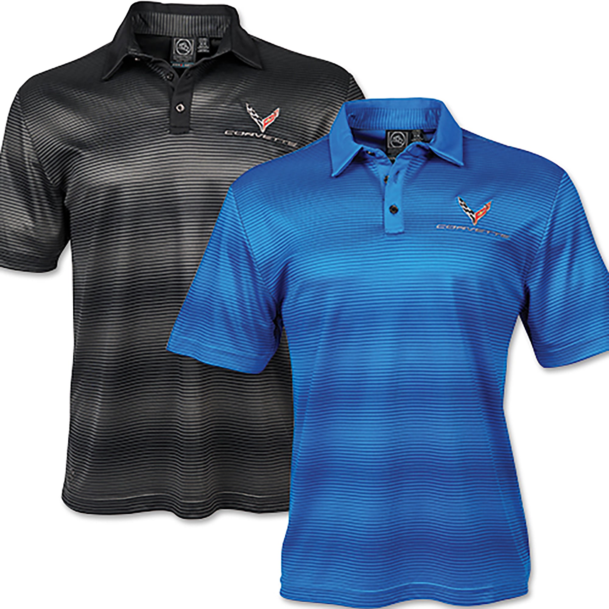 Men's 2020 Corvette Performance Polo - Vette1 - C8 Men's Polo Shirts