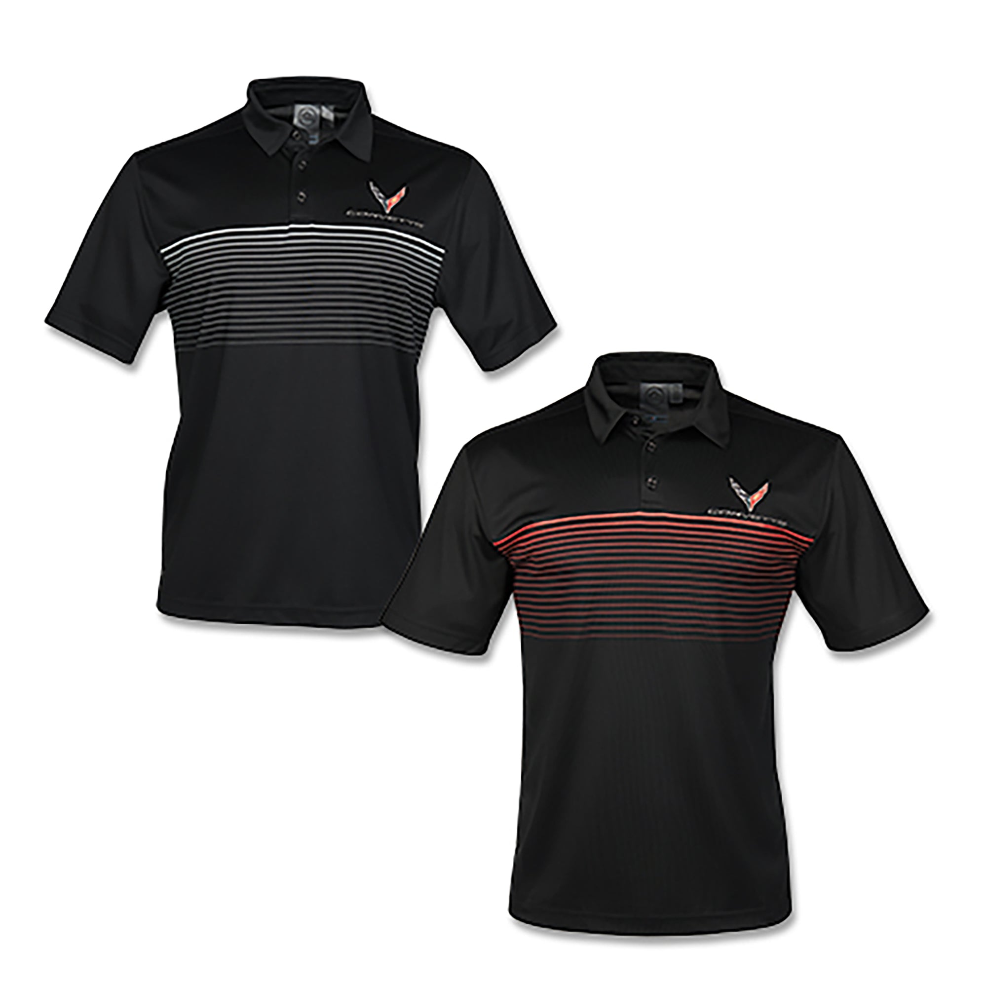 Men's 2020 Corvette Wavelength Polo - Vette1 - C8 Men's Polo Shirts