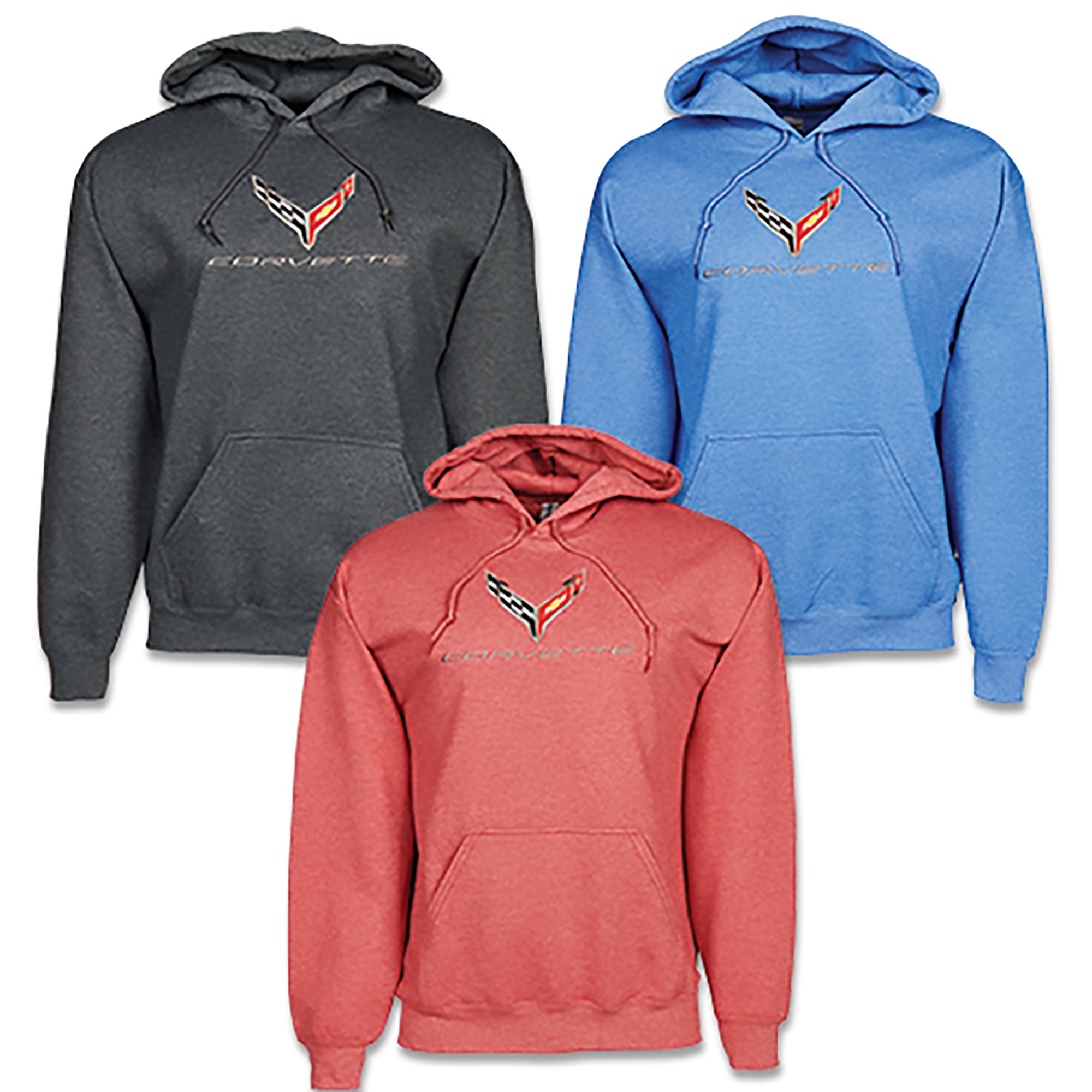 2020 Corvette Hooded Sweatshirt - Vette1 - C8 Men's Outerwear