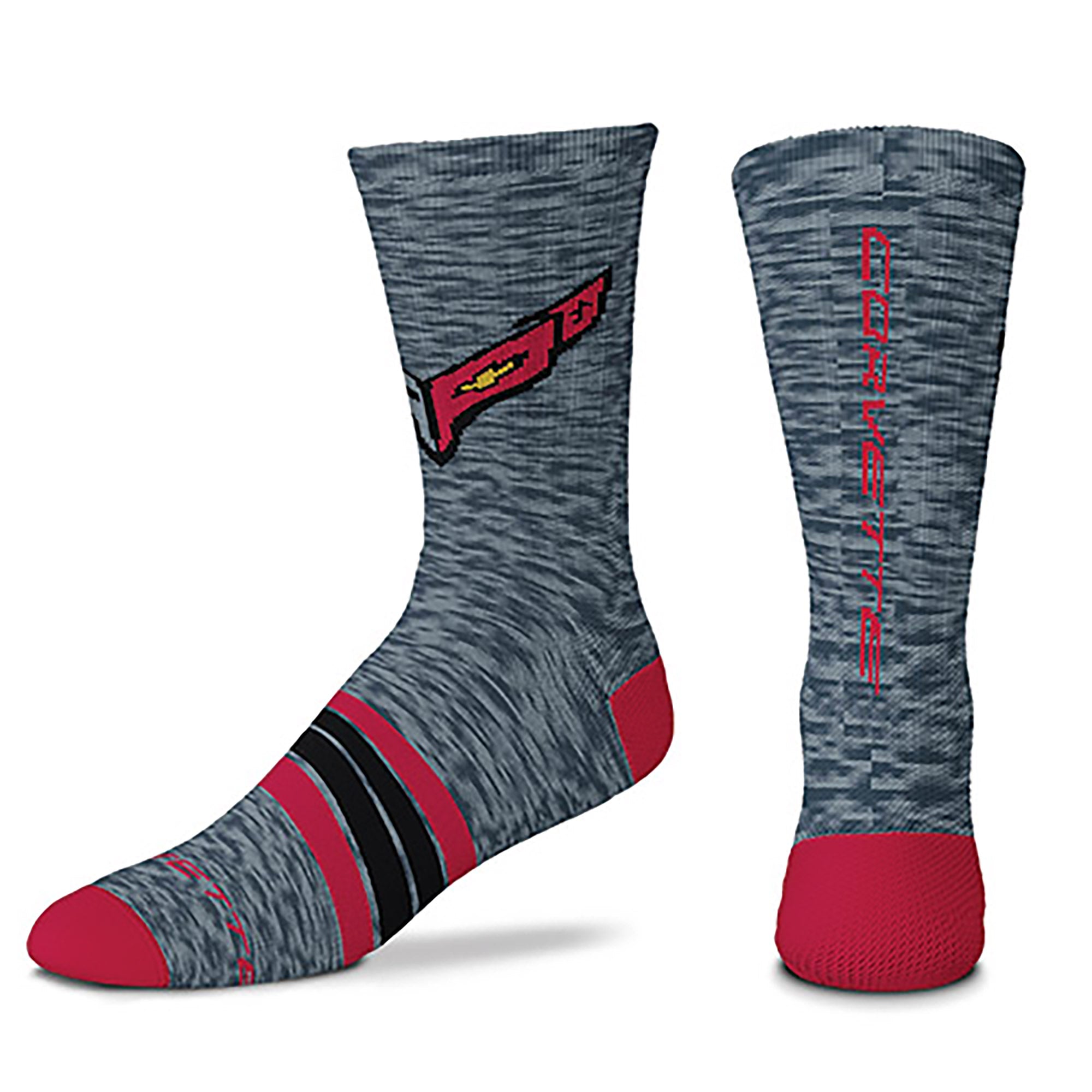 2020 Corvette Heather Crew Sock - Vette1 - C8 Socks