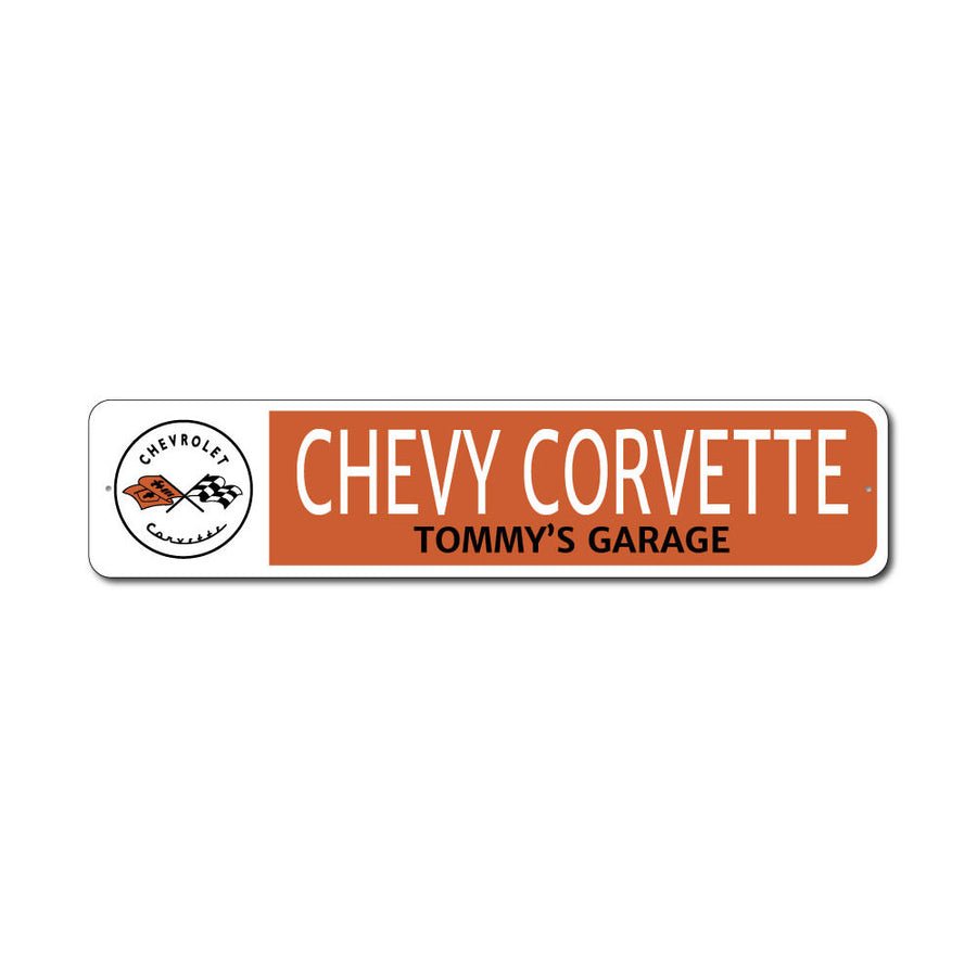 Corvette C1 Personalized Garage Sign - Vette1 - C1 Metal Signs