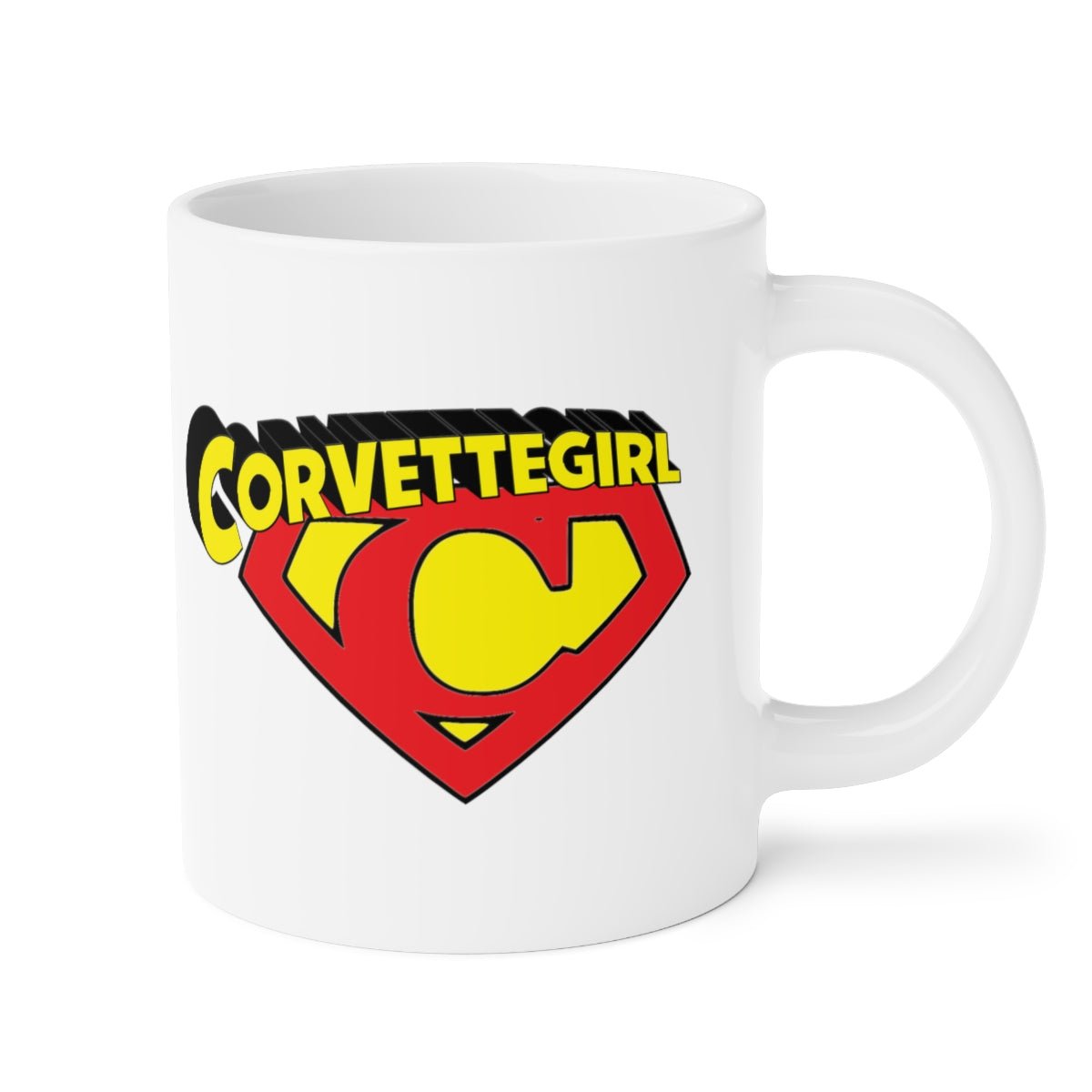 "Corvettegirl" White Ceramic Coffee Mug (11oz/15oz/20oz) - Vette1 - Misc. Coffee Mugs