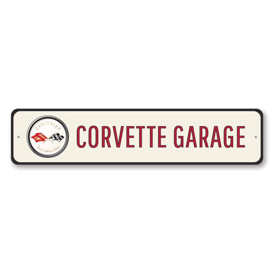 Corvette C1 Garage Sign - Vette1 - C1 Metal Signs