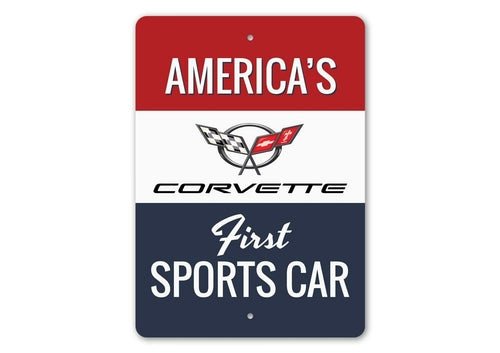 Corvette C5 Americas First Sports Car Sign - Vette1 - C5 Signs