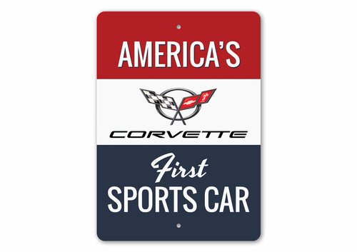 Corvette C5 Americas First Sports Car Sign - Vette1 - C5 Signs