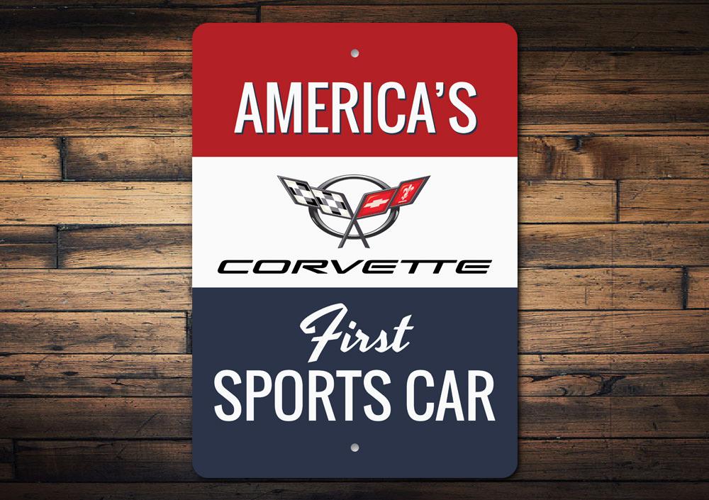 Corvette C5 Americas First Sports Car Sign - Vette1 - C5 Signs