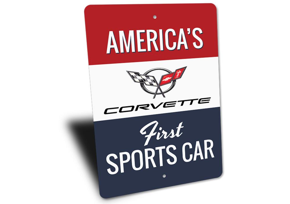 Corvette C5 Americas First Sports Car Sign - Vette1 - C5 Signs