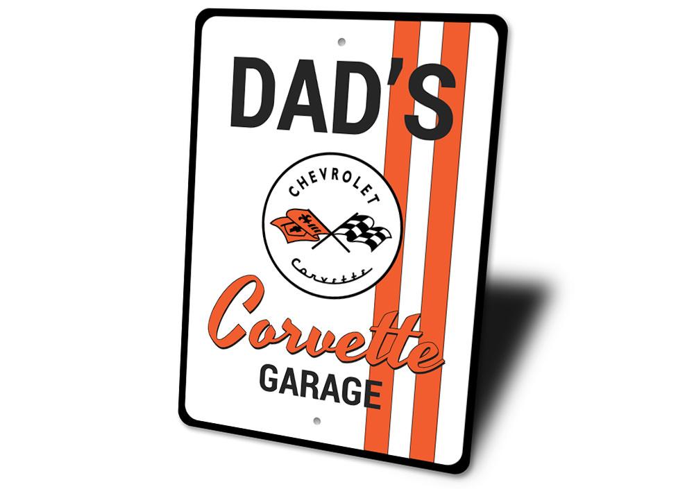 Dads Chevy Corvette C1 Garage Sign - Vette1 - C1 Signs