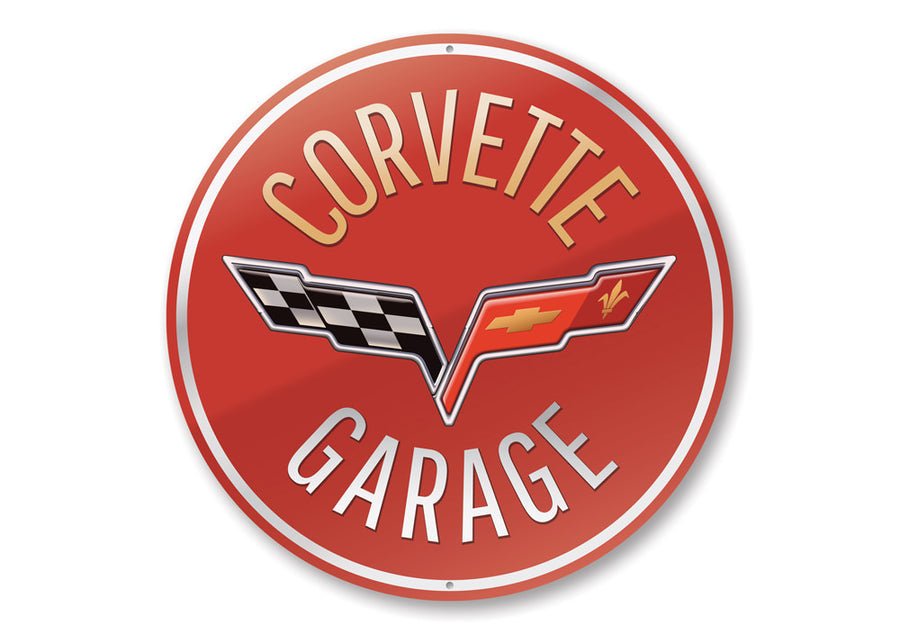 Corvette C6 Garage Sign - Vette1 - C6 Metal Signs