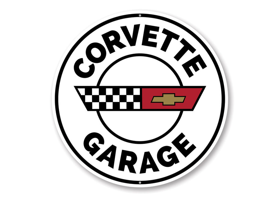 Corvette C4 Garage Sign - Vette1 - C4 Metal Signs