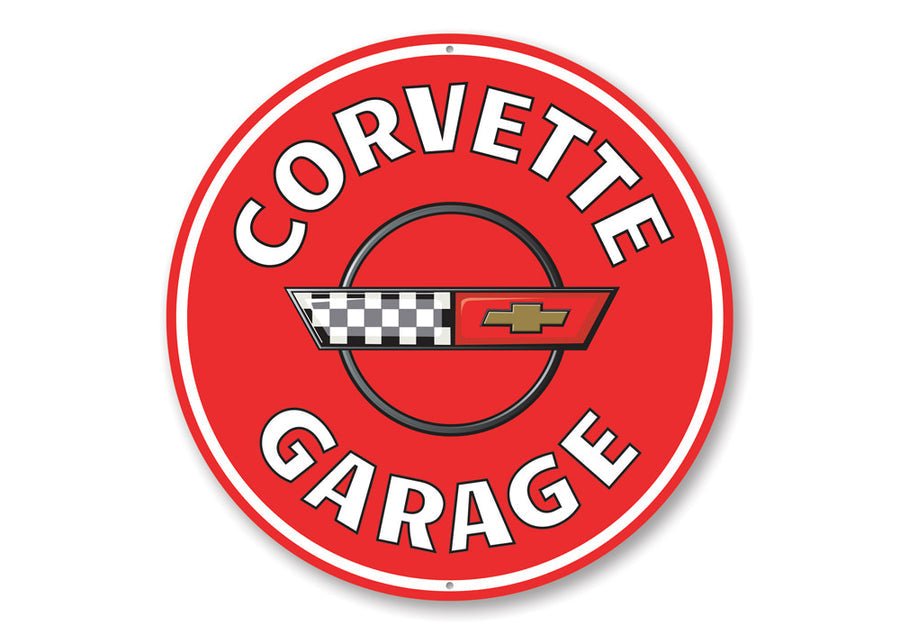 Corvette C4 Garage Sign - Vette1 - C4 Metal Signs