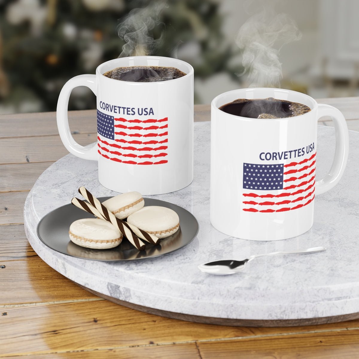 Corvette USA Flag Coffee Mug 11oz, 15oz, 20oz - Vette1 - Misc. Coffee Mugs