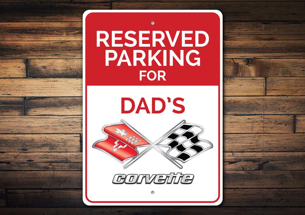 Reserved Parking Chevy Corvette C1 Sign - Vette1 - C1 Signs