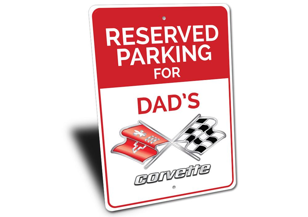 Reserved Parking Chevy Corvette C1 Sign - Vette1 - C1 Signs