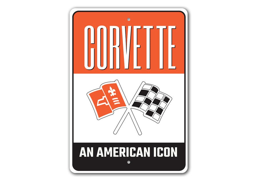 Corvette An American Icon Sign - Vette1 - Misc. Metal Signs