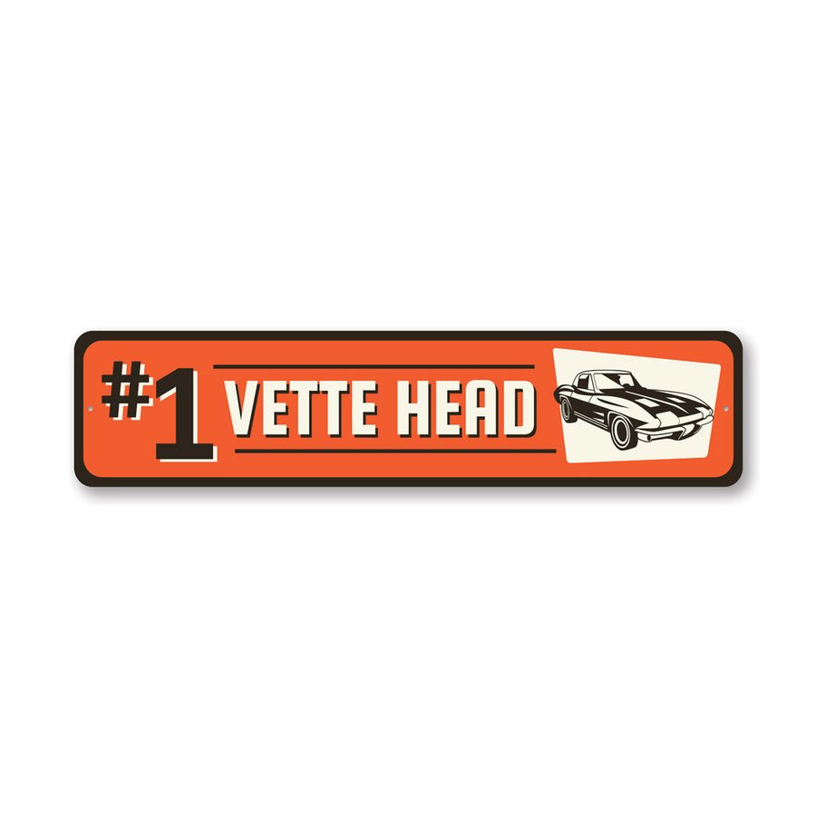 #1 Vette Head Corvette C3 Sign - Vette1 - C3 Metal signs