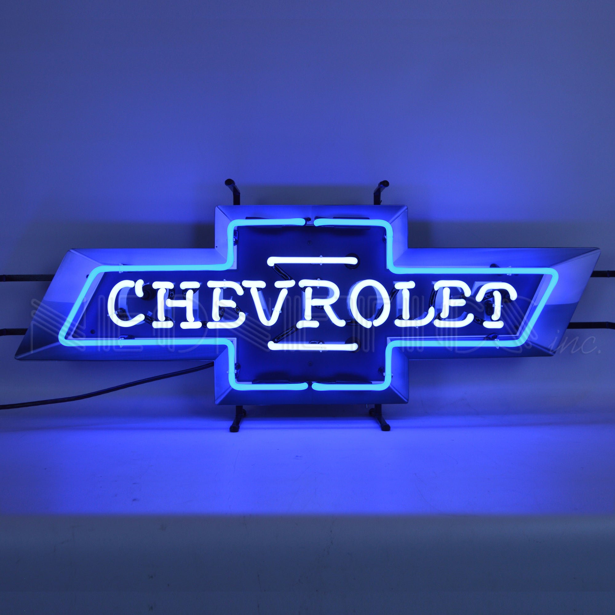 Chevrolet Bowtie Neon Sign with Backing - 14"x37" - Vette1 - Misc. Neon Signs