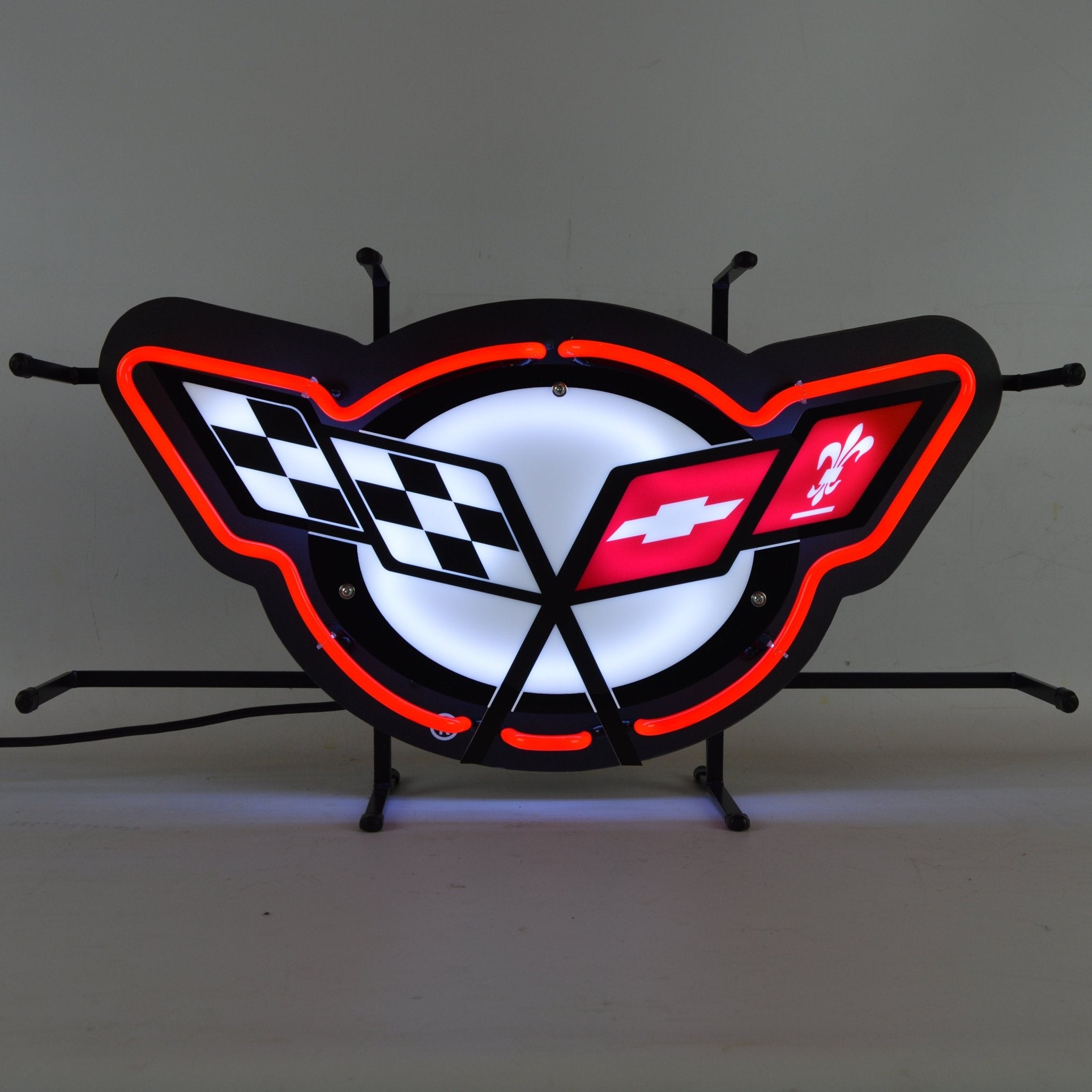 Corvette C5 Neon Sign with Backing - Vette1 - C5 Neon Signs