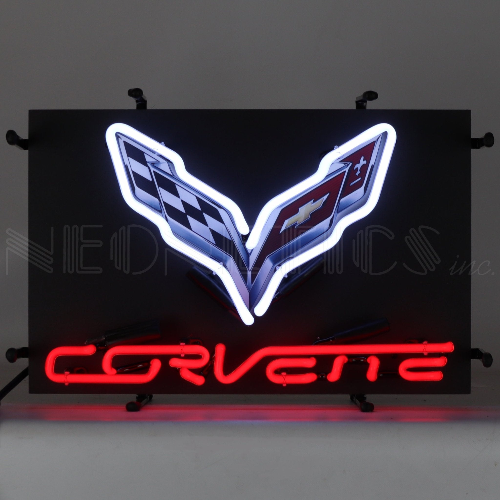 Corvette C7 Junior Neon Sign with Backing - 11"x17" - Vette1 - C7 Neon Signs