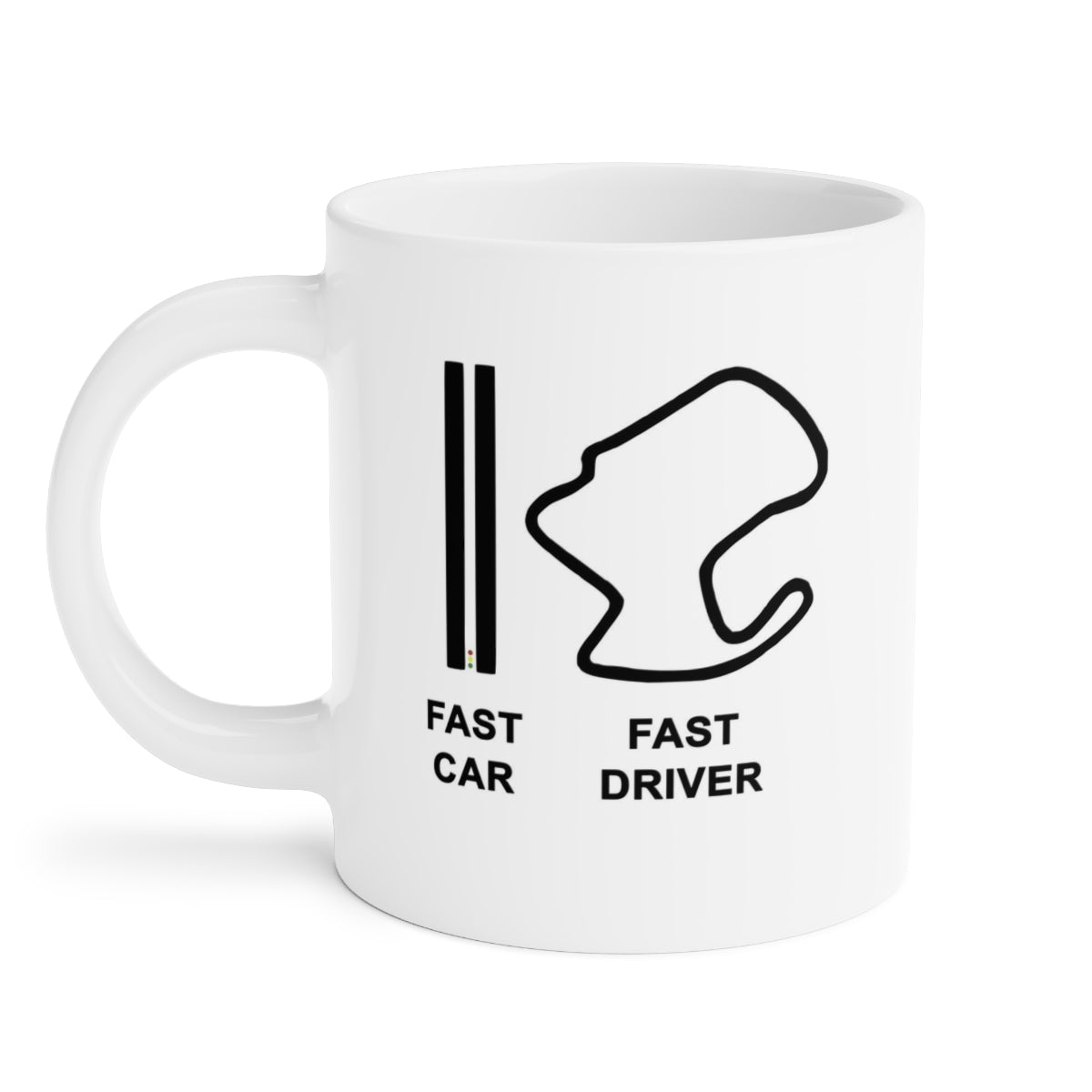 Corvette "Fast Car Fast Driver" White Ceramic Coffee Mug 11oz, 15oz, 20oz - Vette1 - Misc. Coffee Mugs