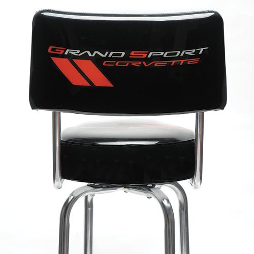 GRAND SPORT CORVETTE COUNTER STOOL WITH BACK (DROP SHIP) - Vette1 -