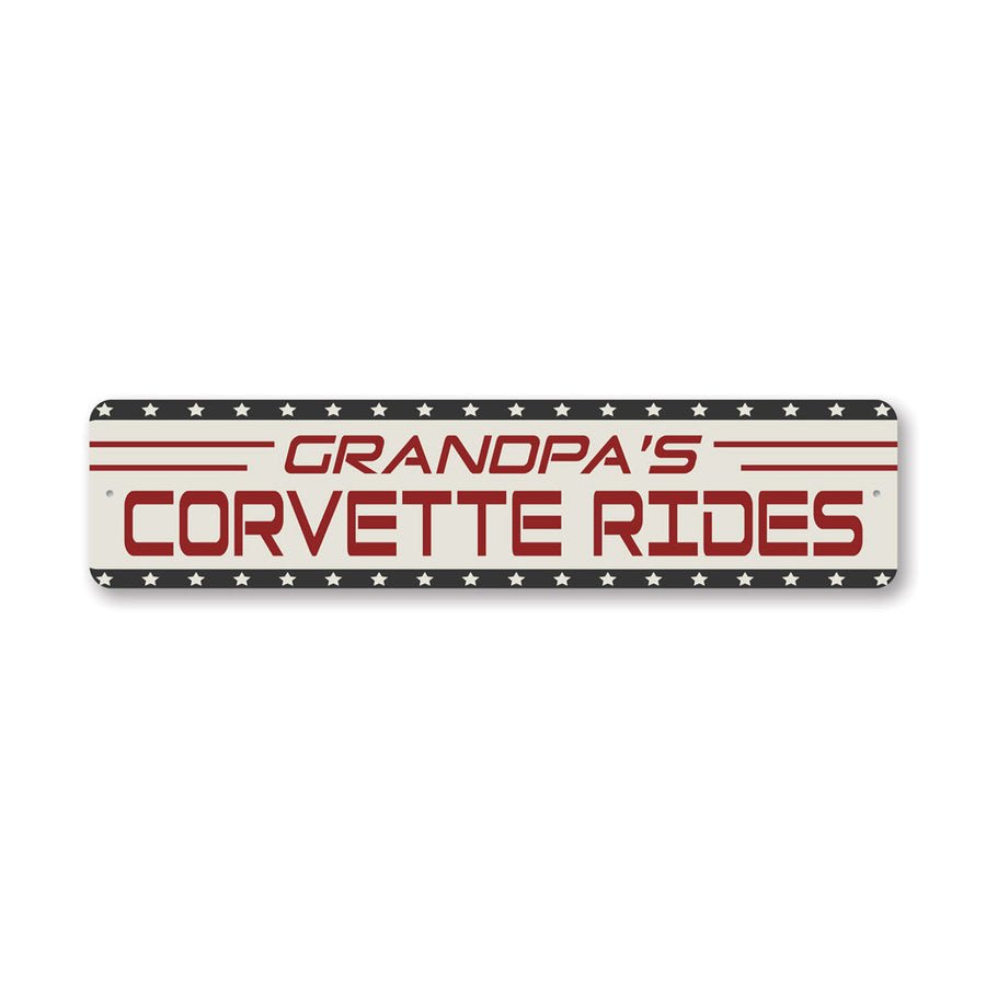 Grandpa's Corvette Rides Sign - Vette1 - Misc Metal Signs