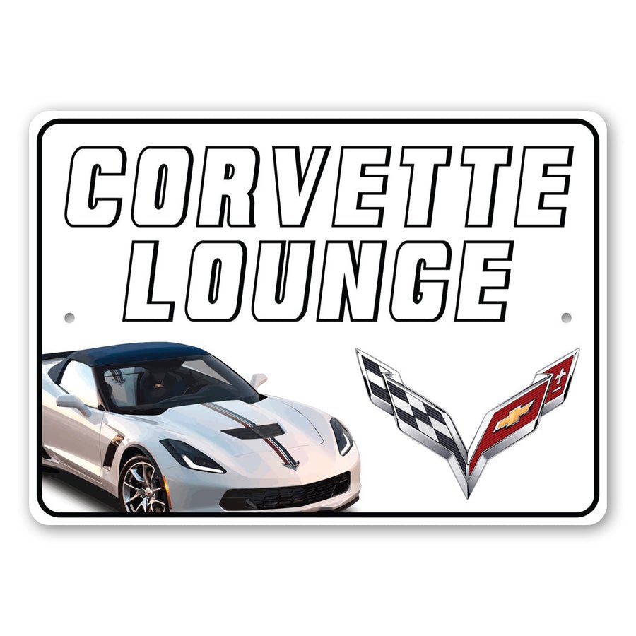 Corvette C7 Lounge Sign - Vette1 - C7 Metal Signs