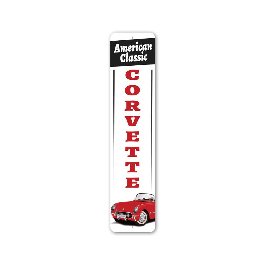 American Classic Corvette C1 Sign - Vette1 - C1 Metal Signs