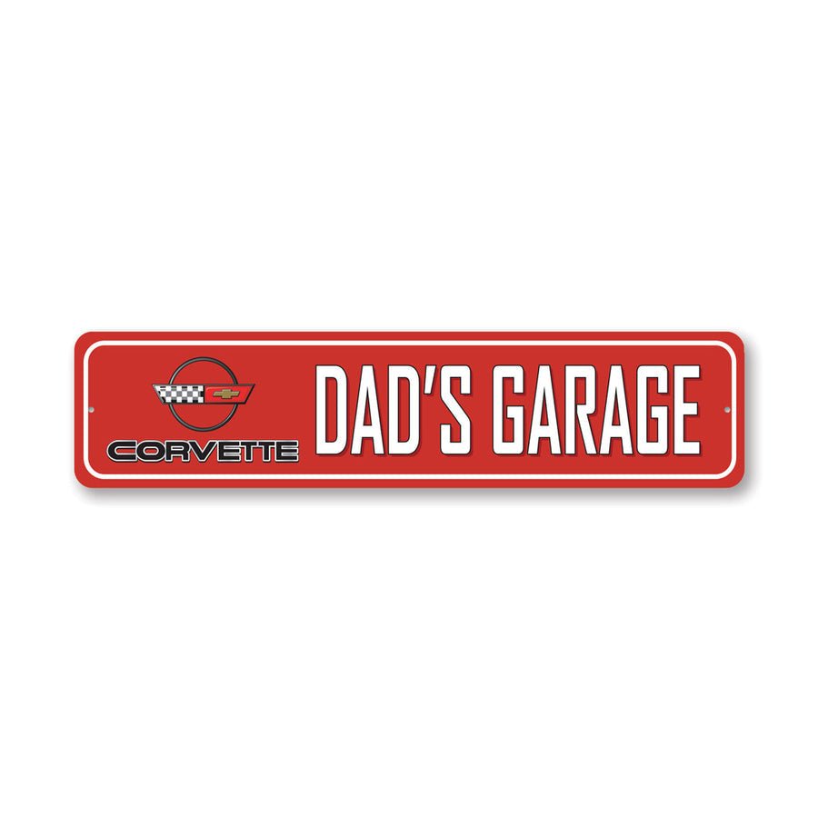 Dad's C4 Corvette Garage Sign - Vette1 - C4 Metal Signs