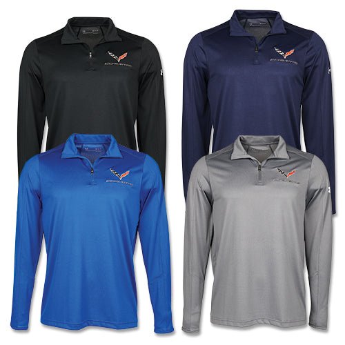 Corvette C7 Men's Under Armour Qualifier Quarter Zip Jacket - Vette1 - C7 Men's Outerwear