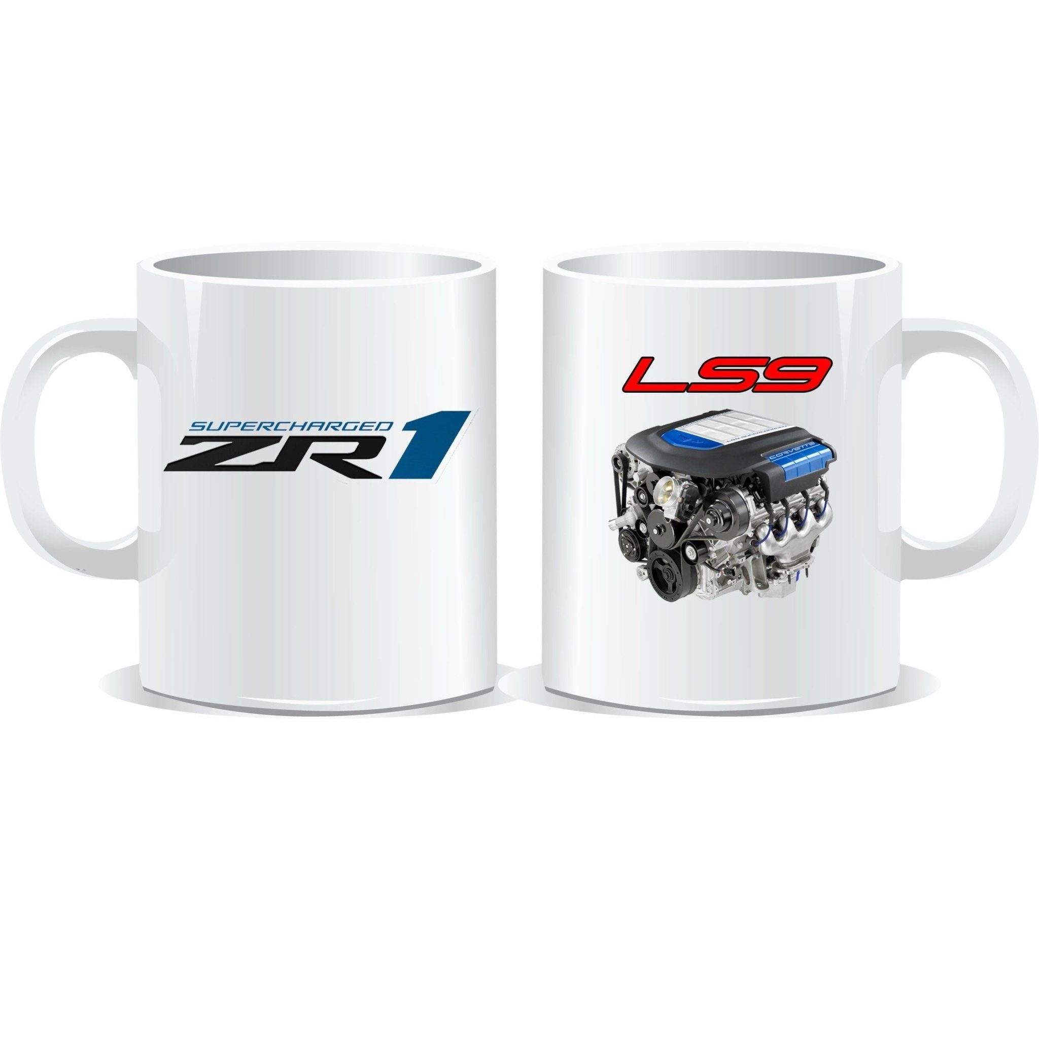 Corvette C6 ZR1 White Ceramic Coffee Mug, 11 oz. - Vette1 -