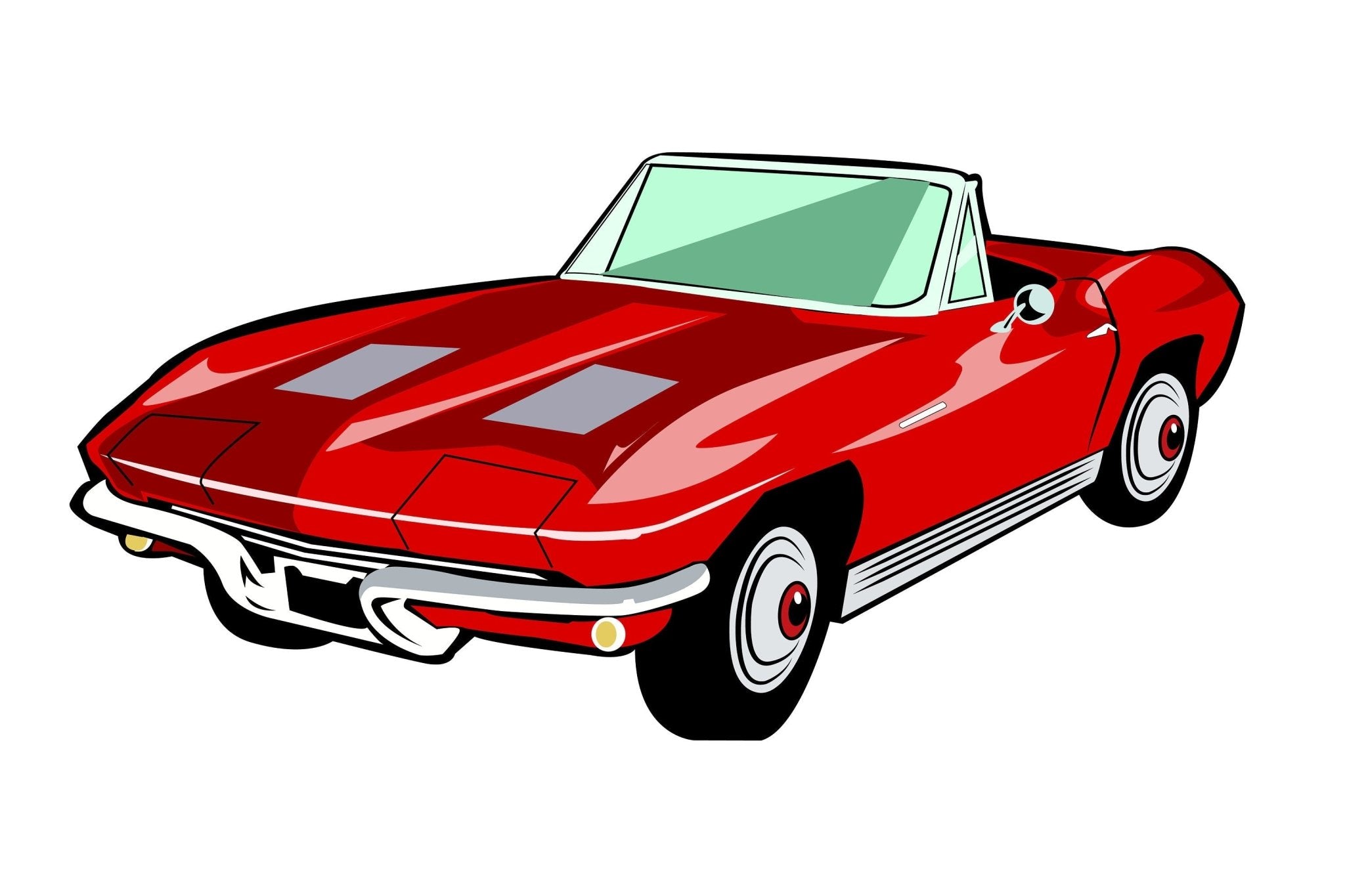 Corvette C2 Convertible with Chevron Instant Download, Vector, Car, Emblem, SVG, Cut File, Print, Digital, Scrapbooking, Cameo, Cricut - Vette1 - C2 Downloads