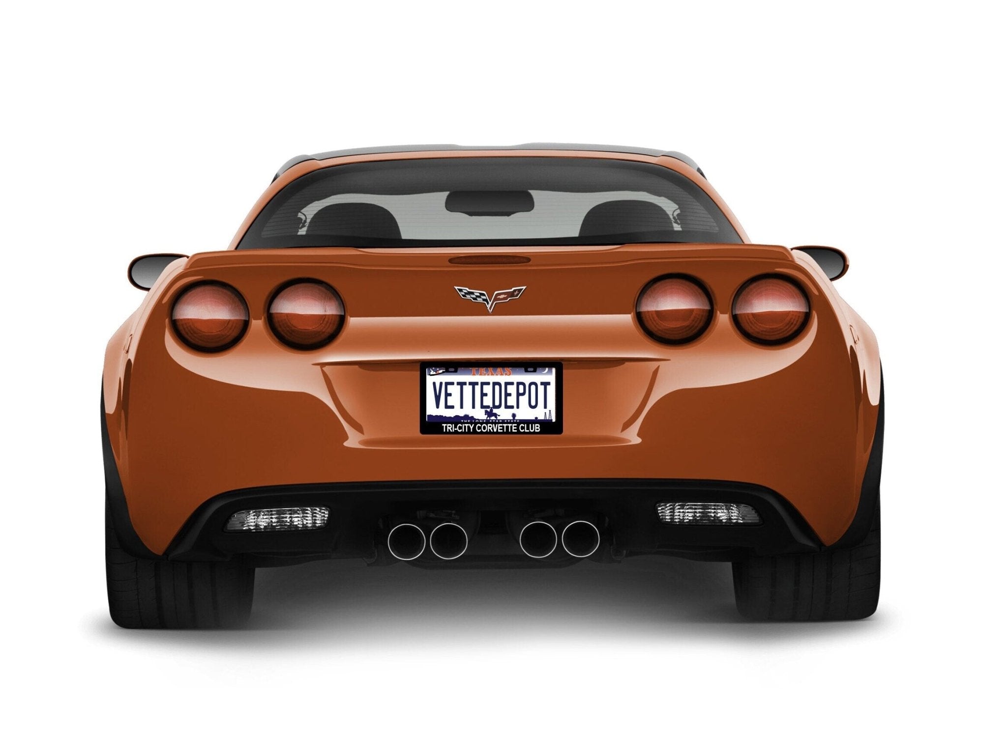 Tri-City Corvette Club License Plate Frame - Vette1 - Corvette Club License Plate Frames