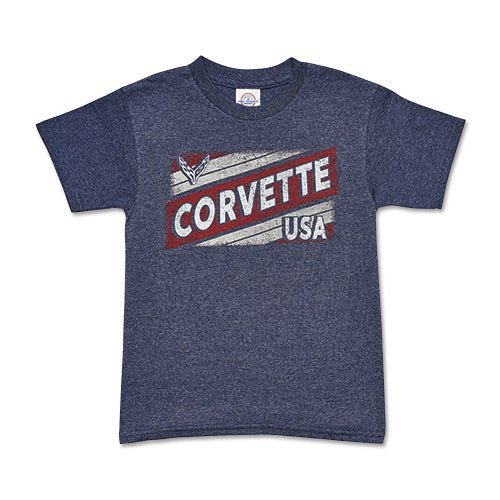 Youth Corvette C8 USA T-Shirt - Vette1 - C8 Kid's Apparel