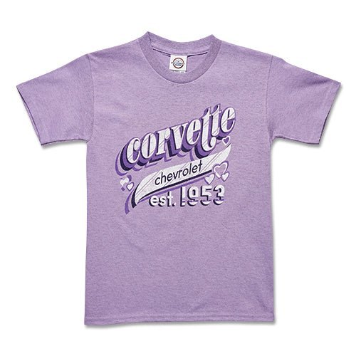 Youth Girls "Chevrolet Corvette est. 1959" Love T-Shirt - Vette1 - Misc. Kid's Apparel